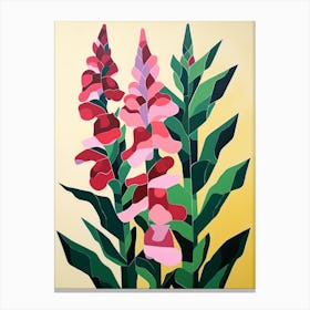 Cut Out Style Flower Art Snapdragon 2 Canvas Print
