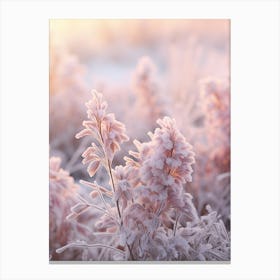 Frosty Botanical Winter Heath 3 Canvas Print