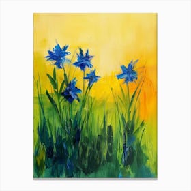 Blue Flowers 89 Canvas Print