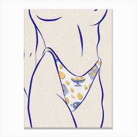Lemon And Body Canvas Line Art Print