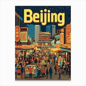 Aihrgdesign A 1970s Inspired Travel Poster For Beijing 1 Canvas Print