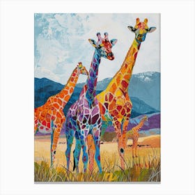 Giraffes Looking Into The Distance 3 Canvas Print