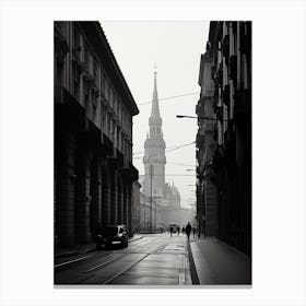 Turin, Italy,  Black And White Analogue Photography  2 Canvas Print