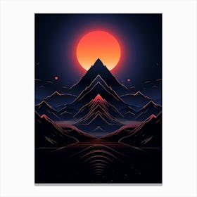 Abstract Mountain Landscape Canvas Print