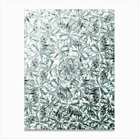 Jewel White Diamond Pattern Array with Center Motif n.0002 Canvas Print