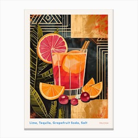 Art Deco Paloma Inspired 3 Poster Canvas Print