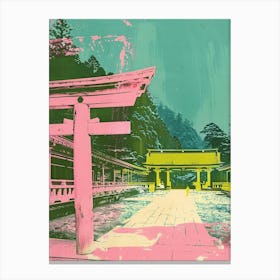 Nikko National Park Duotone Silkscreen 3 Canvas Print