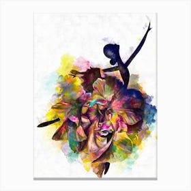 Dancing With A  Flower Canvas Print