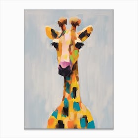 Giraffe 2 Kids Patchwork Painting Canvas Print