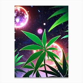 Marijuana Plants In Space Canvas Print