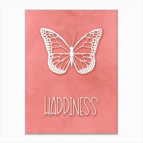 Happiness Butterfly Canvas Print