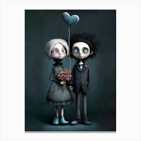 Spooky Couple Canvas Print