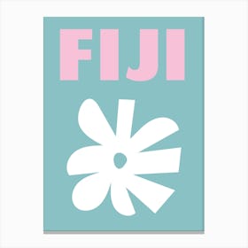 Fiji Beach Floral Art Canvas Print