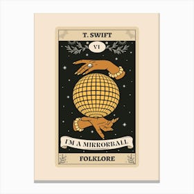 Taylor Swift Mirrorball Tarot Card Canvas Print
