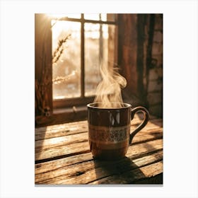 Mug With Steam Canvas Print