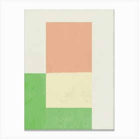 Pink and Green Squares Canvas Print