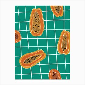 Pattern Of Papaya Canvas Print