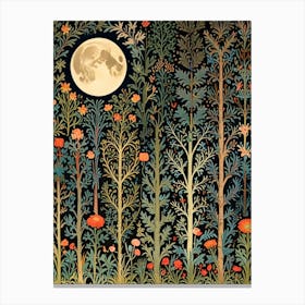 William Morris Moonlight In The Forest 12 Canvas Print