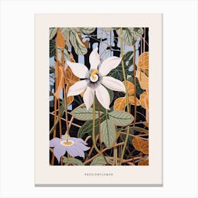 Flower Illustration Passionflower 1 Poster Canvas Print