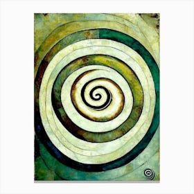 Celtic Spiral Symbol 1, Abstract Painting Canvas Print