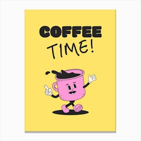 Coffee Time - Yellow Canvas Print