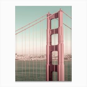 Golden Gate Bridge Urban Vintage Style Canvas Print