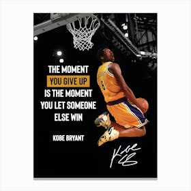 Kobe Bryant Black Mamba La Lakers Canvas Print