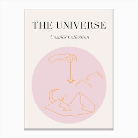 The Cosmos Pink And Gold Canvas Print