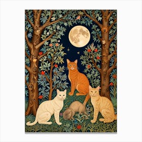 William Morris Cats In The Woods 1 Canvas Print