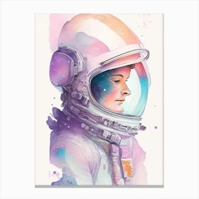 Cosmonaut Gouache Space Canvas Print