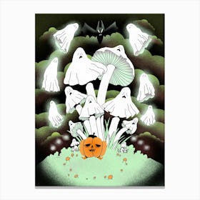 Ghost Mushrooms Canvas Print