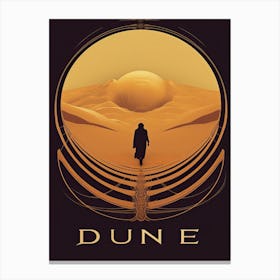 Dune Vintage Fan Art Poster 4 Canvas Print