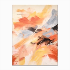 Veronica An Abstract Brush Stroke Painting Autumnal Canvas Print