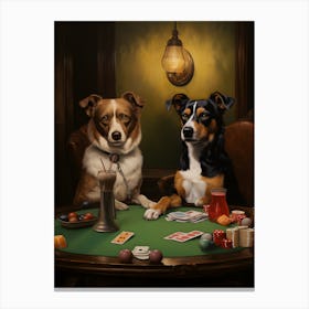 "Canine Card Game: Dogs' Poker Night" Canvas Print