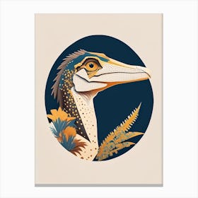 Velociraptor Mongoliensis Terrazzo Style Dinosaur Canvas Print