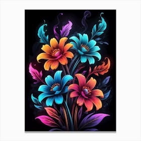 Colorful Flowers 3 Canvas Print