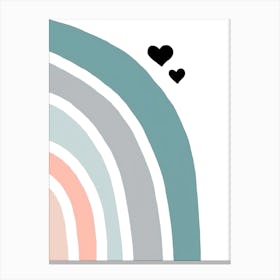 Rainbow Hearts Canvas Print Canvas Print