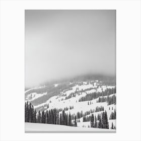 Keystone, Usa Black And White Skiing Poster Canvas Print