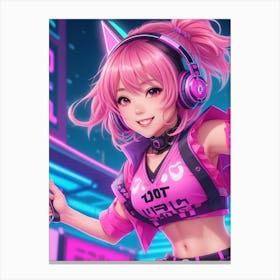 Dreamshaper V7 Top Idol10 4k Ultra Hd Japanese Shocking Pink C 0 Canvas Print