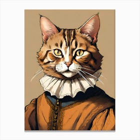 Cat In A Rembrandt Canvas Print