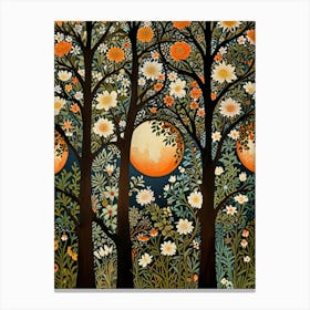 William Morris Moonlight In The Forest 92 Canvas Print