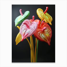 Bright Inflatable Flowers Flamingo Flower 2 Canvas Print