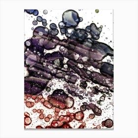 Watercolor Abstraction Purple Spots 1 Canvas Print