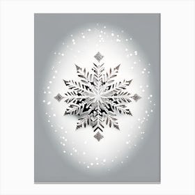 Diamond Dust, Snowflakes, Marker Art 5 Canvas Print