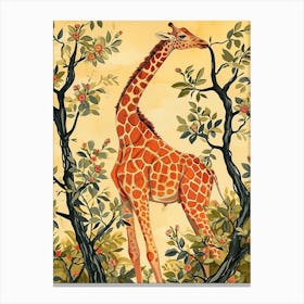 Storybook Style Illustration Of A Giraffe 6 Canvas Print