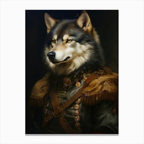 Victorian Animal Portrait, Dressed Animal Print, Royal Wolf Prints, Royal Animal Poster, Renaissance Animal Portraits, Vintage Inspired Art Canvas Print