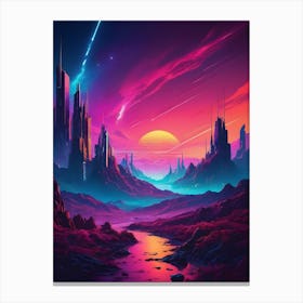 Futuristic Landscape Canvas Print