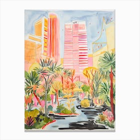 The Wynn Las Vegas   Las Vegas, Nevada   Resort Storybook Illustration 1 Canvas Print