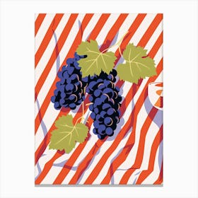 Grapes Fruit Summer Illustration 3 Canvas Print