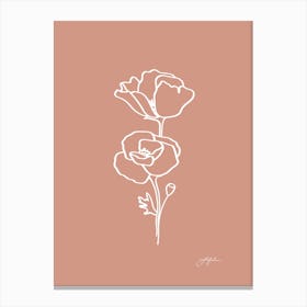 Flower Line Art No 483b Canvas Print